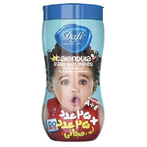 دستمال مرطوب کودک دافی مدل calendula بسته 50 عددی