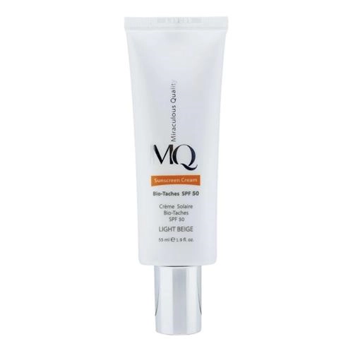 کرم ضد آفتاب رنگی صورت ام کیو مدل LIGHT BEIGE BIO TACHES SPF 50 حجم 55 میلی لیتر
