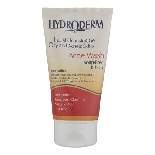 ژل شست و شوی صورت هیدرودرم مدل Oily skin وزن 150 گرم