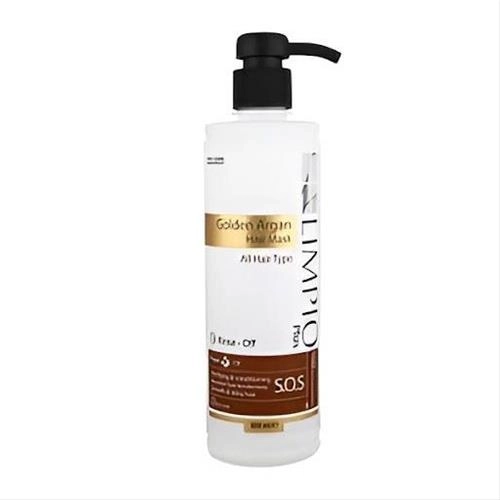 ماسک مو تقویت کننده لیمپیو مدل Golden Argan مناسب انواع مو حجم 500 میلی لیتر